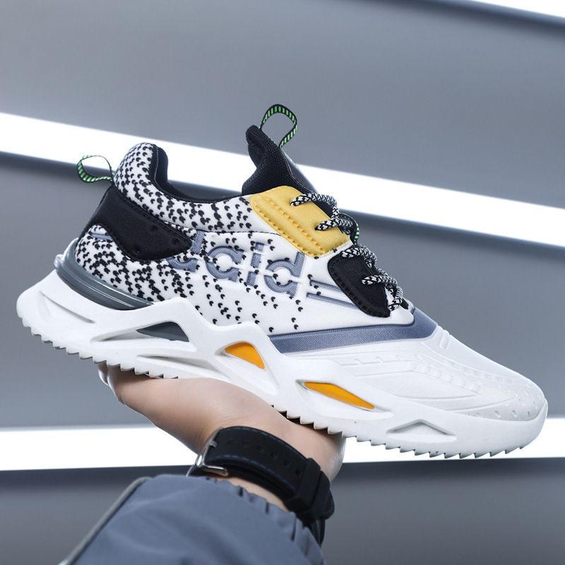 Spring And Autumn New Men's Lace-up Sneakers Korean Style Trendy Flat Comfortable Fashion Lightweight Casual Shoes_voghion.com