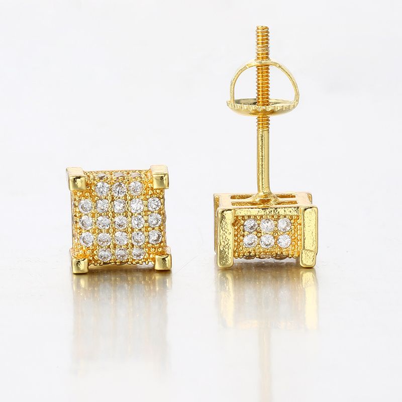 Orecchini da uomo con micro zirconi intarsiati e diamanti, orecchini hip-hop alla moda da strada_voghion.com