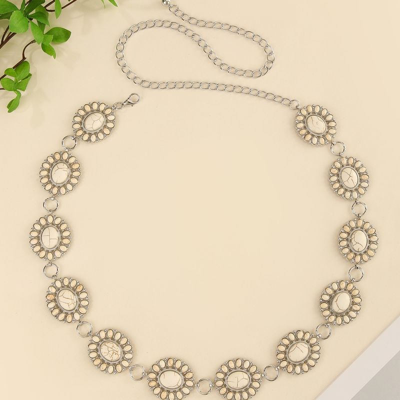 Jewelry Turquoise Waist For Women Fashion Bohemian Style Metal Carved Belt Versatile Body Chain_voghion.com