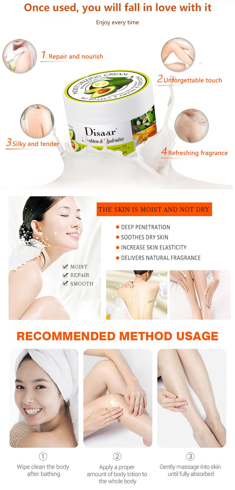 Schneckenpflanzen-Körperlotion Feuchtigkeitsspendende Körperlotion_voghion.com