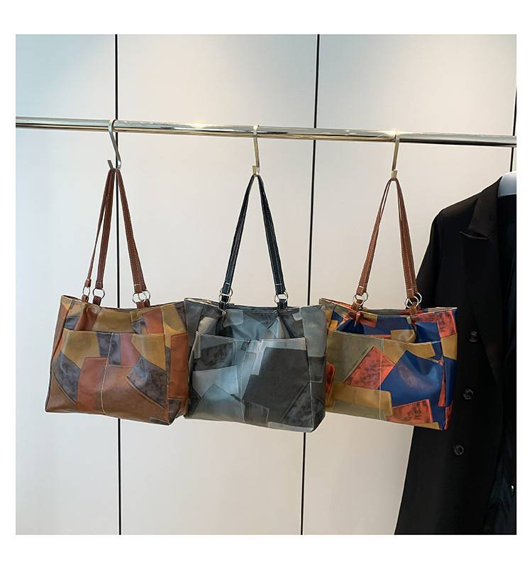 Three-color large-capacity bag, new stylish and elegant summer tote, with a simple and relaxed design, suitable for commuting and casual use._voghion.com
