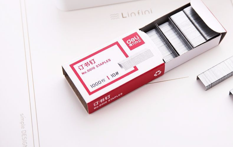 Agrafeuse Deli 0010 Petite taille 10 Numéro 10 Boîte de 1000 pièces Agrafeuse de papeterie de bureau_voghion.com