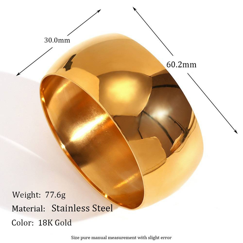 Damenschmuck Mode Einfaches Leichtes Luxus-Armband aus Titanstahl Persönlichkeit Übertrieben Glatt Edelstahl Überzogen K Armband Schmuck_voghion.com