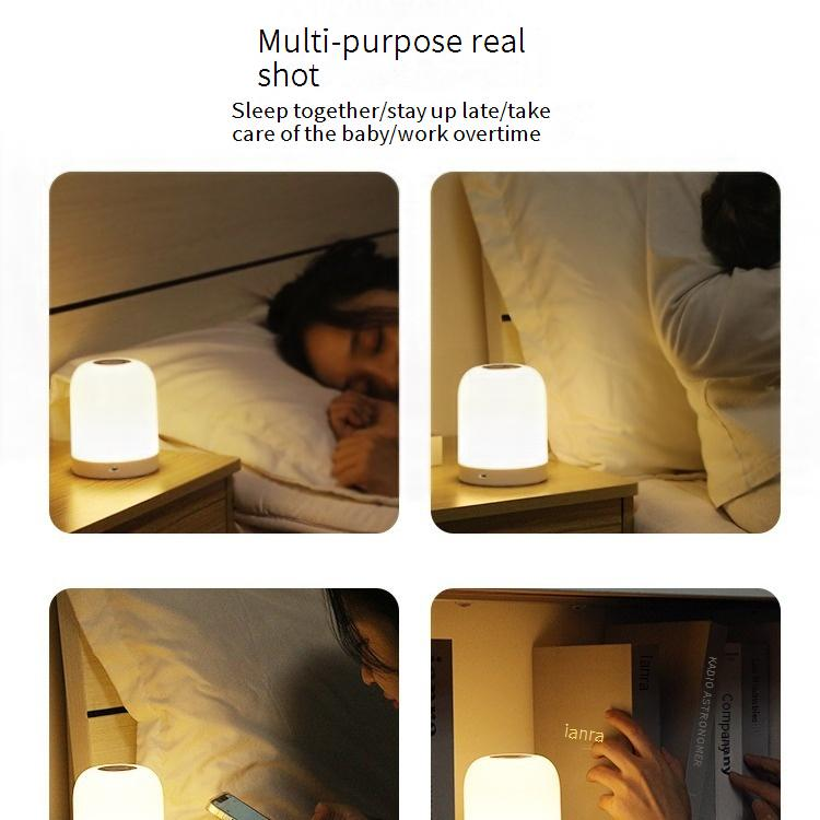 Rechargeable Touch Night Light - Ultra-Long Battery Life For Baby Feeding & Bedroom Soft Eye-Caring Light 3 Color Modes Portable Dimmable_voghion.com