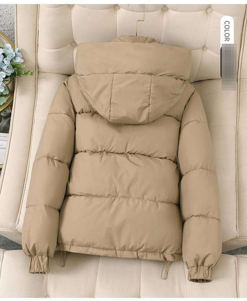 Women's Short Puffer Jacket With Hood - Lightweight Warm Winter Coat For Petite To Plus Size, Casual & Elegant Style_voghion.com