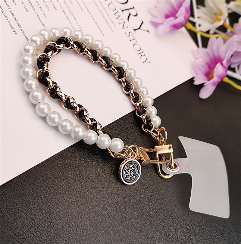 Stylish Womens Handbag Pendant - Pearl Chain Accessory Compatible With Phone Cases_voghion.com