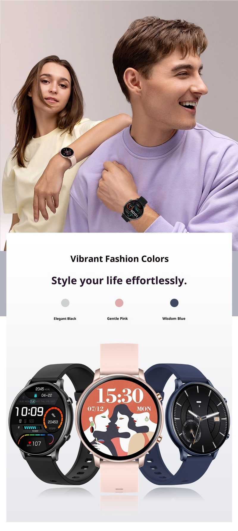 G28 Smart Watch With Bluetooth Calling, Heart Rate & Blood Pressure Monitor, Sleep Tracking, Step Counter, IP67 Waterproof,_voghion.com