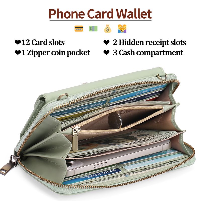 Genuine Leather mobile phone bag crossbody new summer cowhide wallet women's wallet shoulder mobile phone small bag mini_voghion.com