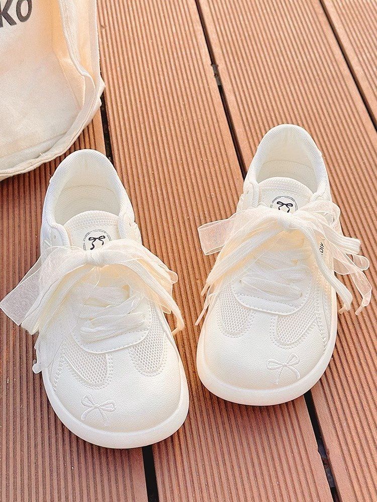 Little White Shoes Women's Skirt Shoes Breathable And Not Stuffy Feet Mesh Mesh Shoes Women's Ballet Style Moral Training Board Shoes_voghion.com