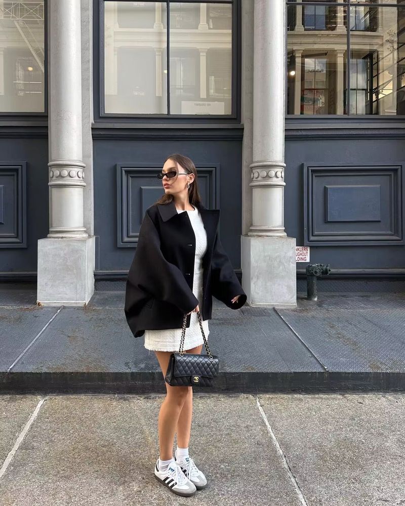 Cappotto corto e ampio in misto lana da donna ZA Style_voghion.com