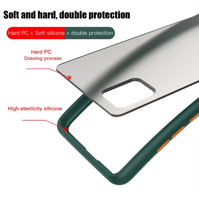 Matte PC Cover Per Vivo Y15A Custodia Vivo Y15A Y15S Y20 Y21 Y31S Y33S Y51S Y52S Y72 Cover Antiurto_voghion.com