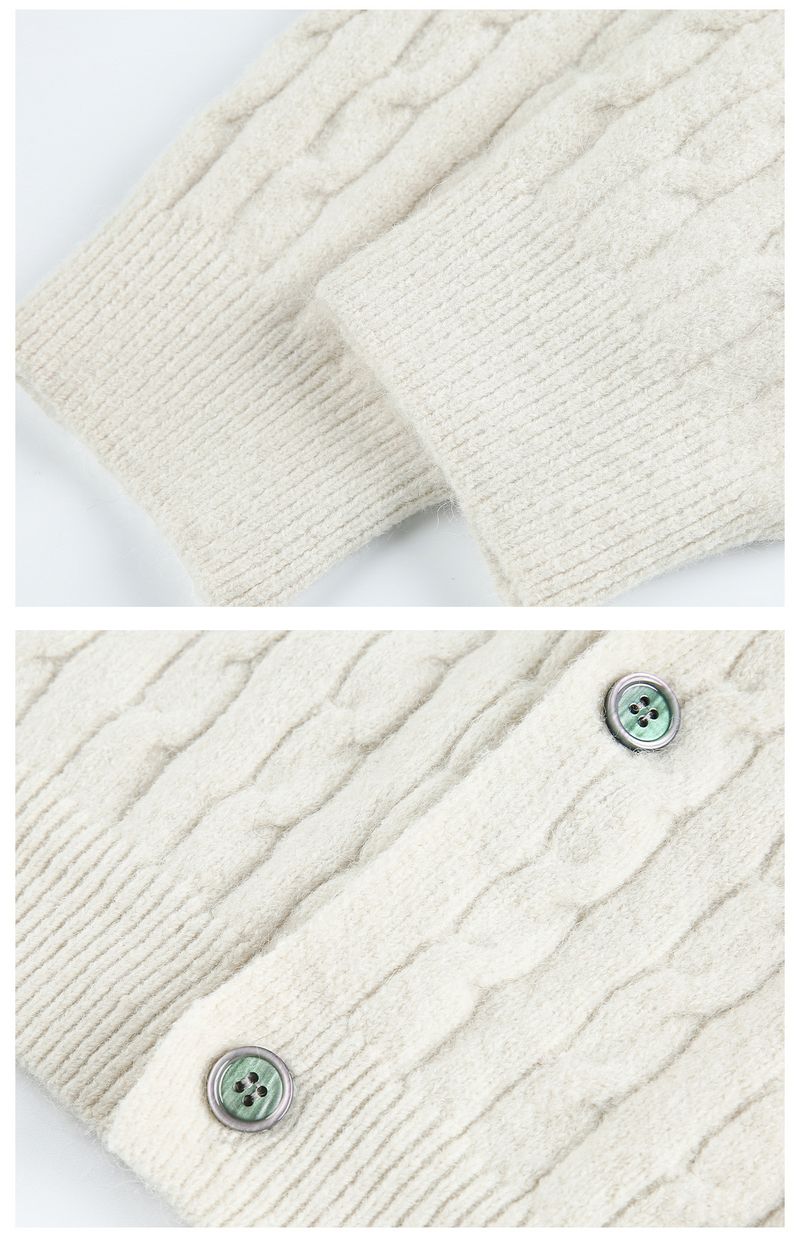 Cardigan aperto sul davanti in maglia a trecce testurizzata, maglione oversize con scollo a V per uomo, pullover da casa autunno/inverno_voghion.com