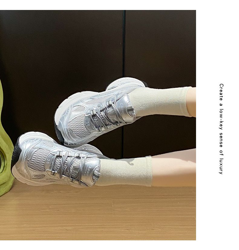 Papa Schuhe Studentin Sport Laufschuhe Freizeitschuhe Plattform Höhe Erhöhen_voghion.com