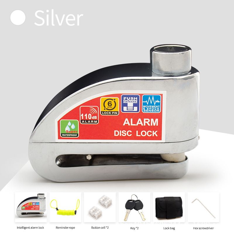 Motorcycle Disc Brake Electric Vehicle Bicycle Alarm Lock Smart Anti-theft_voghion.com