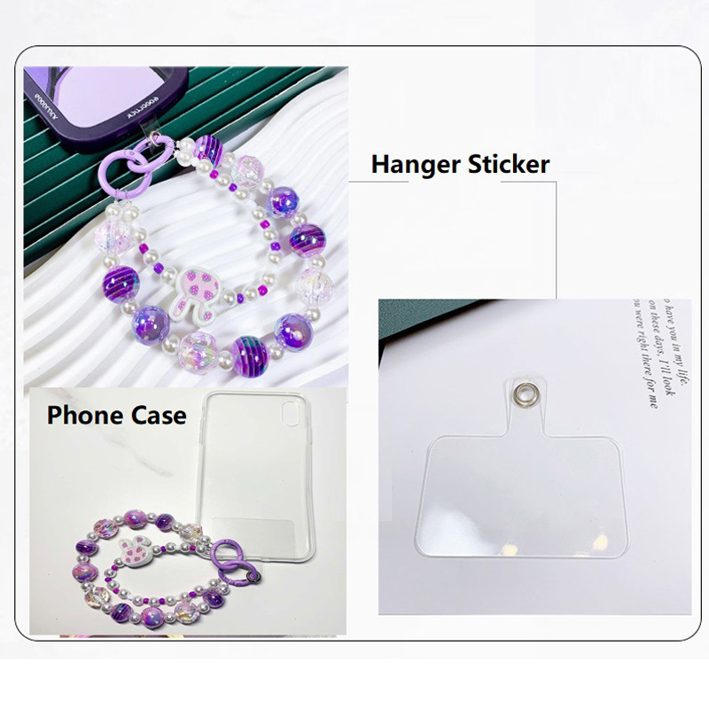 Telefon Hand Lanyards Kristall Macaron Perlen Bär Handgelenk Strap für iPhone Huawei Redmi Xiaomi Samsung Kamera Schlüsselbund Hang String_voghion.com