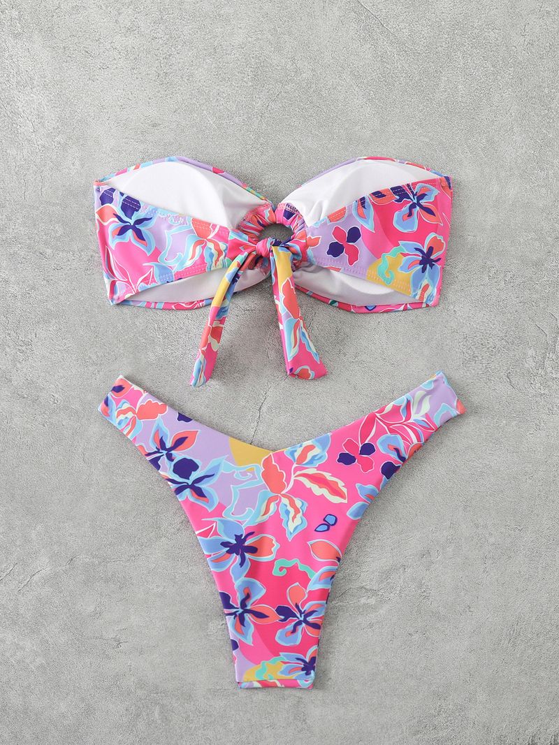 Îmbrăcăminte pentru femei Costume de baie pentru femei, stil nou, cu top tubular, pliat cu inel, drăguț, fără spate, bikini, vară, plajă_voghion.com