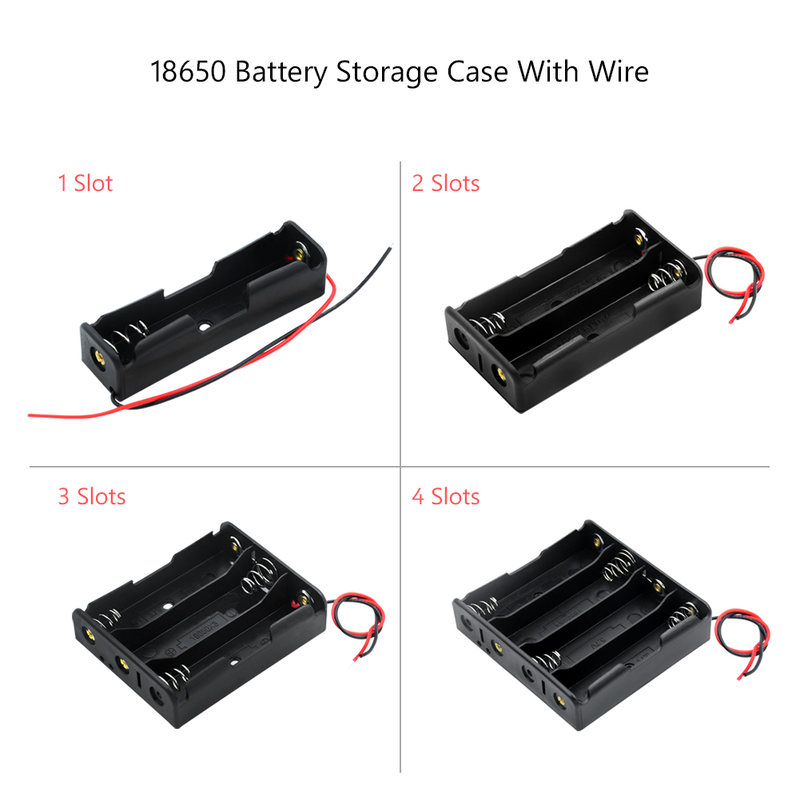 10 Stück 18650 Power Bank-Hüllen, 1 x 2 x 3 x 4 x 18650 Batteriehalter, Aufbewahrungsbox, 1, 2, 3, 4 Steckplätze, Batteriebehälter mit Kabel_voghion.com