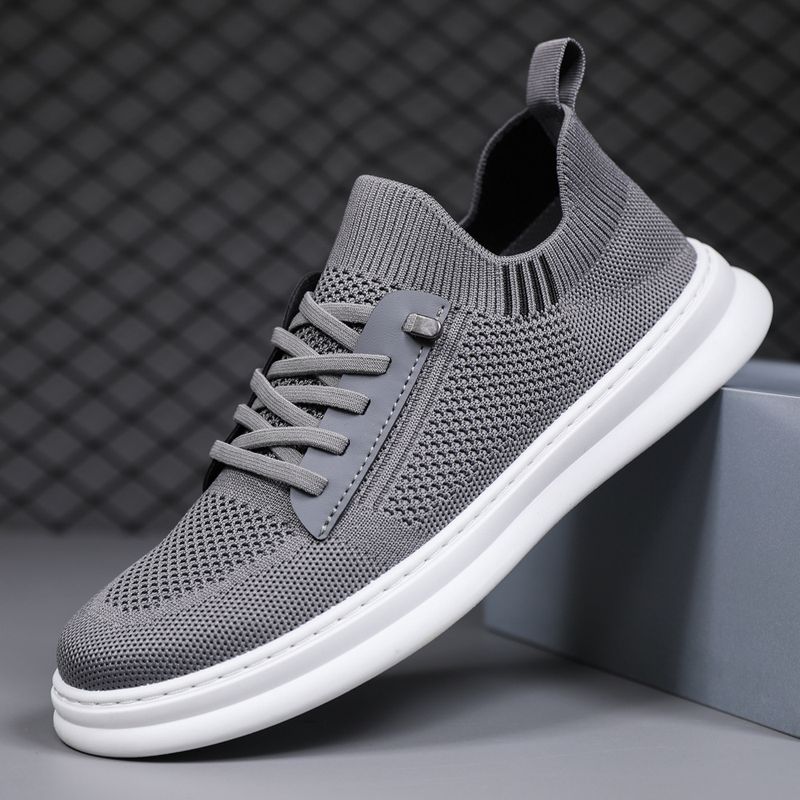 Atmungsaktive Laufschuhe aus weichem Mesh für den Sommer, dünne, niedrig geschnittene, fliegende, gewebte Herrenschuhe, ein Fuß große Freizeitsportschuhe_voghion.com