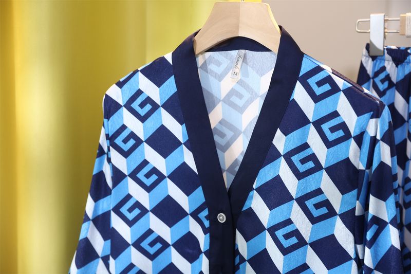 nuovo pigiama da donna in seta di ghiaccio vestito per la casa stile in stile abito con scollo a V _voghion.com