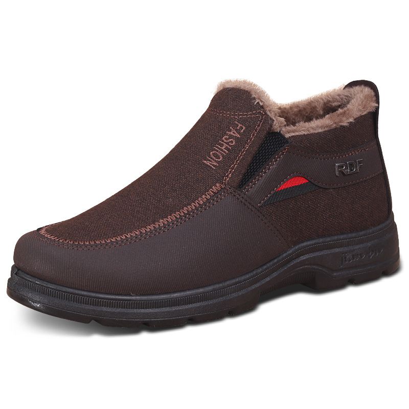 Baumwolle in Peking, Winter mit zusätzlicher Fleece-Wärme, weicher Sohle, rutschfest und lässig, Baumwollschuhe für ältere Menschen_voghion.com