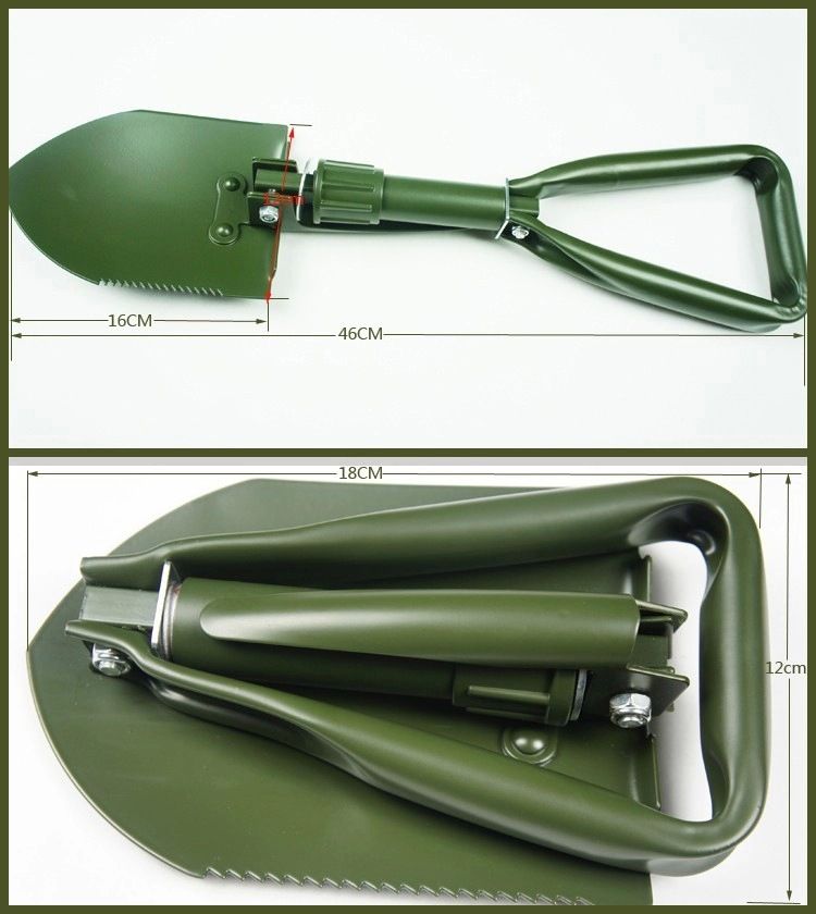 Multi-Function Folding Military Shovel With Oxford Carry Bag – Compact, Durable & Portable For Camping, Hiking & Survival_voghion.com