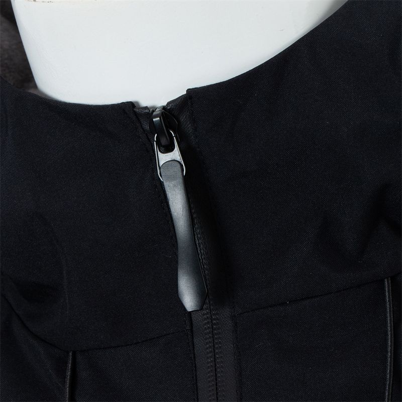 Giacca a vento con cappuccio, morbida e spessa, da uomo, elegante, con motivo color block, per le tendenze della moda autunnale e invernale_voghion.com