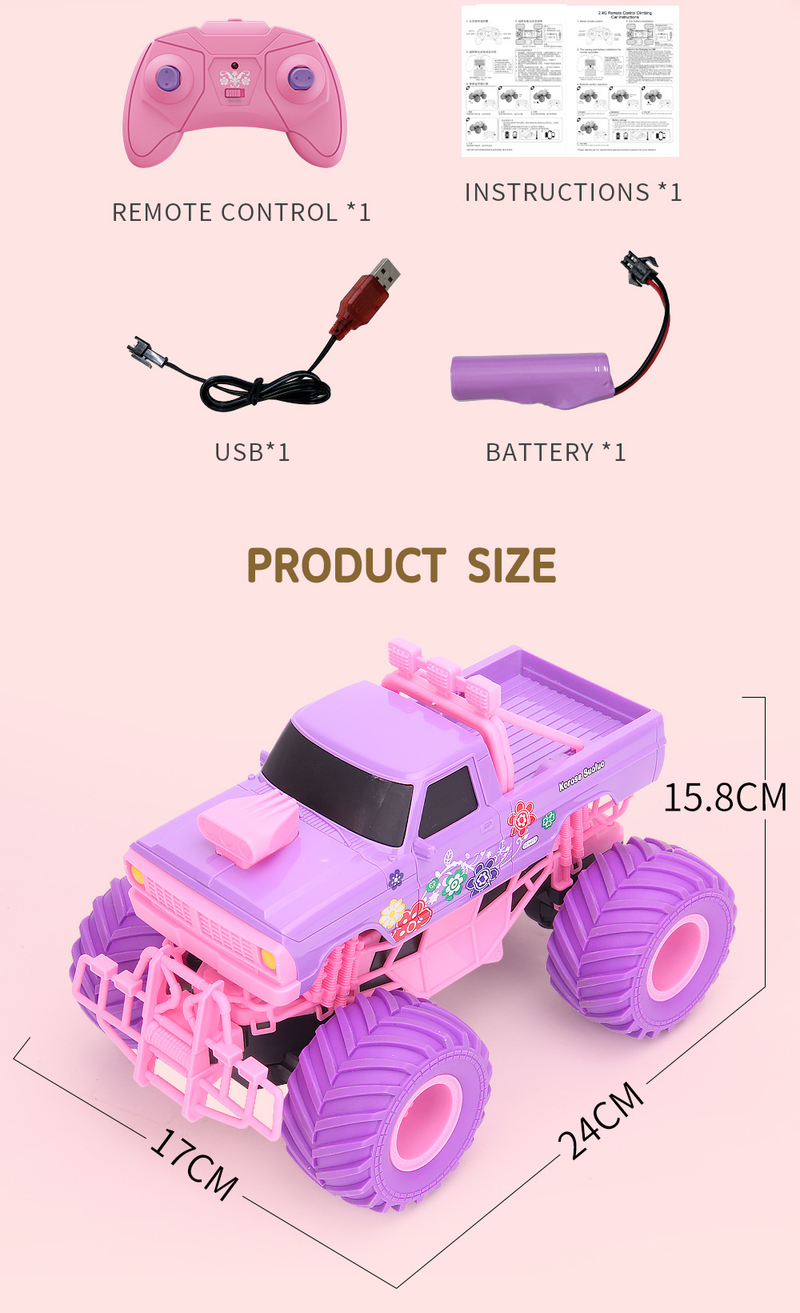 Babrene kauko-ohjattava auto lasten kiipeilyauto lasten lahja tyttö lelukoriste_voghion.com