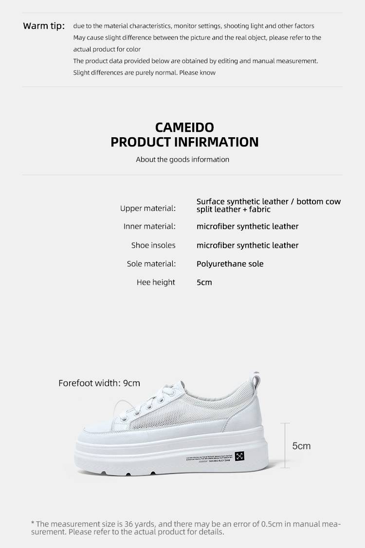 cameido Internet - Famous Thick - Soled White Sneakers For Women. These Versatile Shoes Feature A Breathable Mesh Upper_voghion.com
