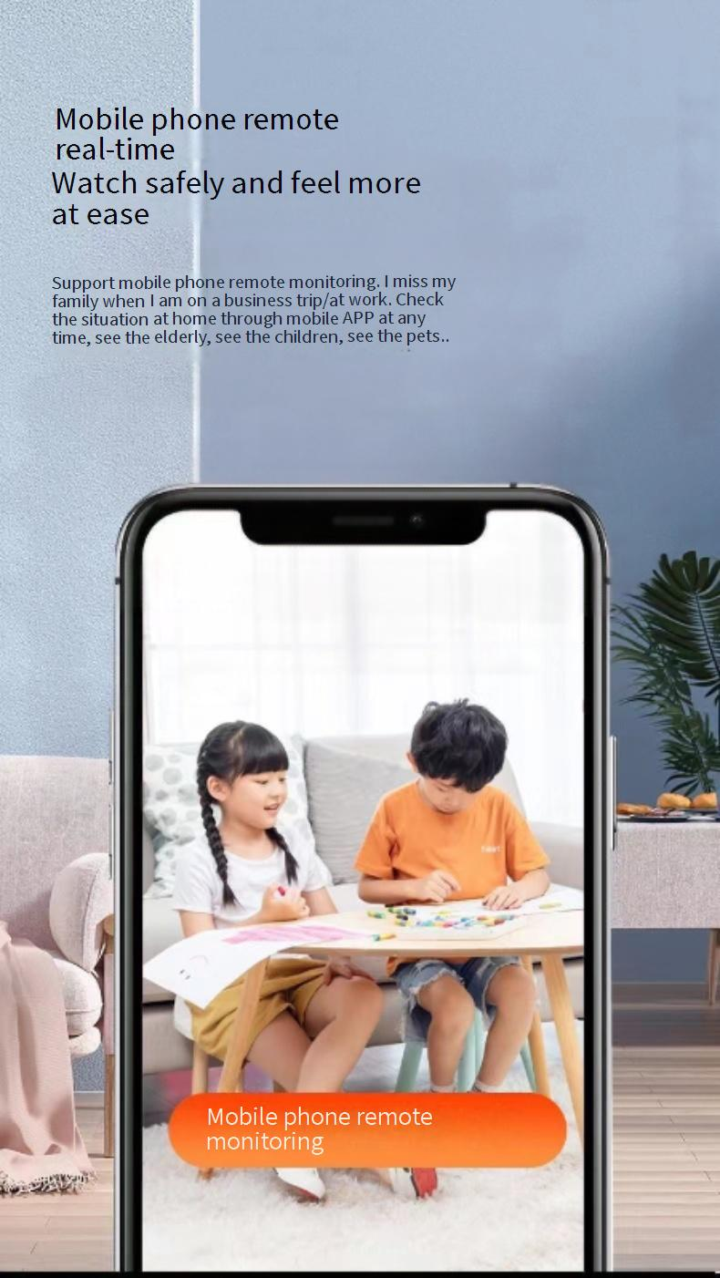 Dual-Lens Indoor Security Camera - 360° Panoramic View With 2K HD & Night Vision (WiFi Wireless Motion Tracking 2-Way Audio Cloud Storage)_voghion.com