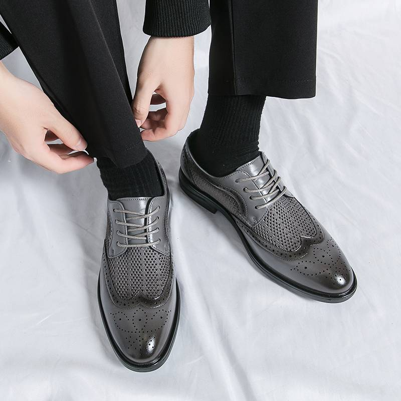 Fashionable Oxford Gentlemen's Formal Men's Shoes, Comfortable Social Men's Shoes_voghion.com