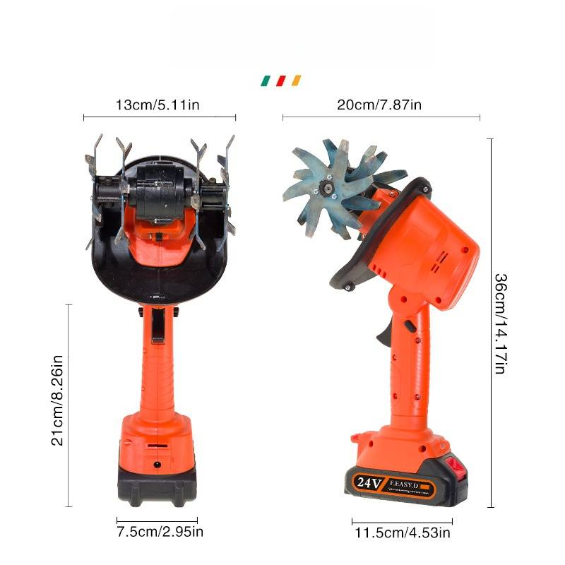Cordless Electric Mini Cultivator Lightweight 1.2KG Garden Tiller With 500W Motor, Ideal For Weeding, Loosening Soil & Plowing Small Farms & Backyards_voghion.com