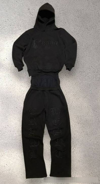Herrenbekleidung Trendy Unisex Oversized Streetwear Jogger Pants Set mit Hoodie für Freizeitkleidung_voghion.com