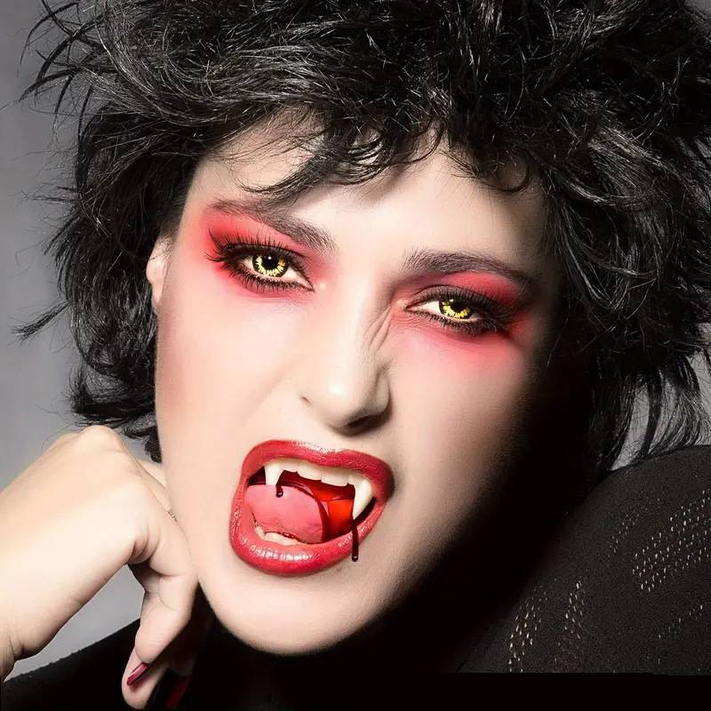 Dental Grill Spukhaus Maskerade Trick Requisiten Halloween Vampir Zombie Zahnersatz Simulation Zähne Requisiten_voghion.com