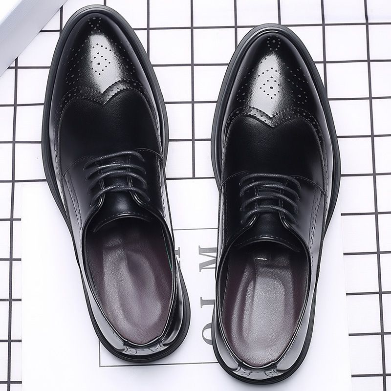 Unschlagbare Qualität Neue Herren Block Business Casual Britische Formale Leder Koreanische Version Schuhe Herren Atmungsaktiv_voghion.com