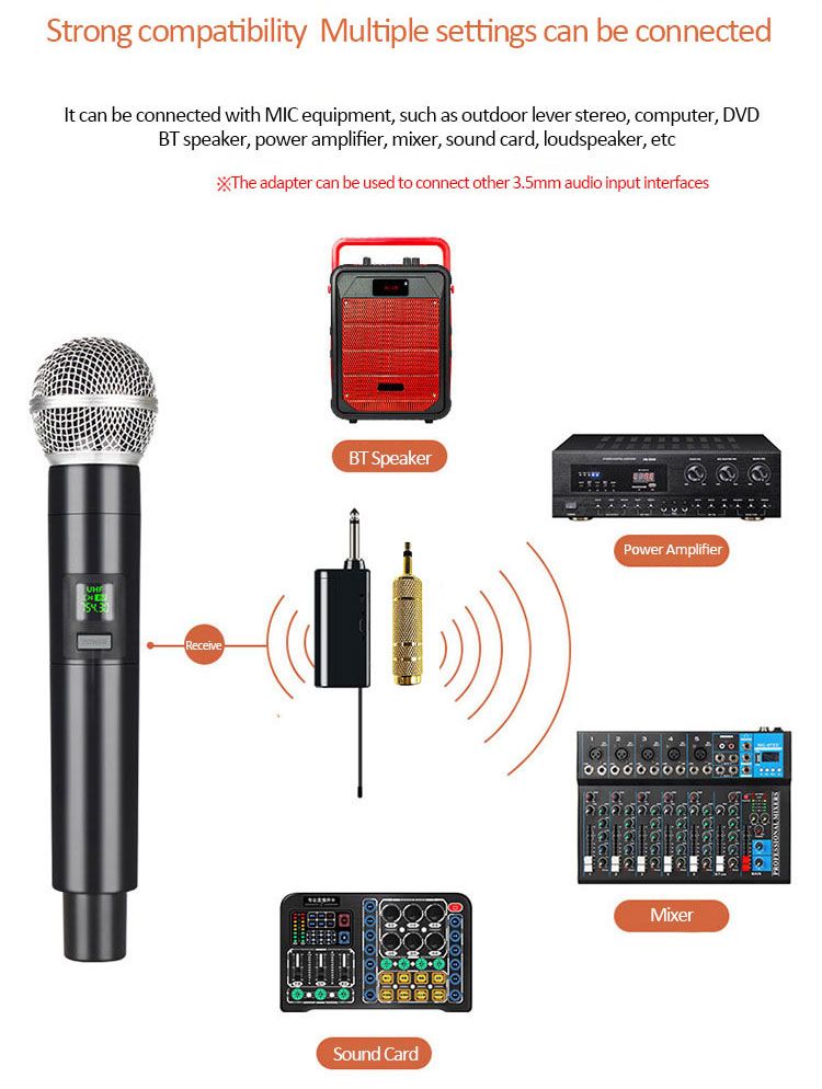 Drahtloser Karaoke-Dual-Handheld-Dynamikmikrofon-Professioneller Mi-Churh-Systemverstärker für Hochzeitsparty-Rede_voghion.com