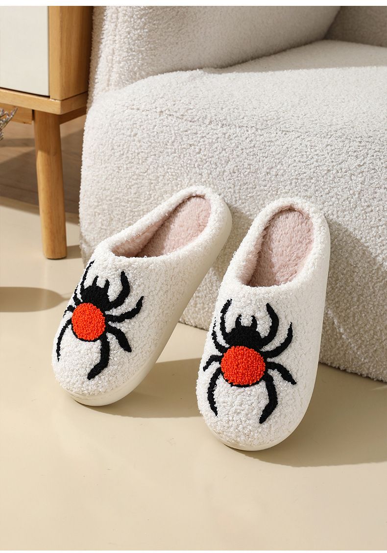 2024 Autunno/Inverno Cartone animato Cotone per coppie femminili, Arredamento per la casa antiscivolo, Calore interno, Pantofole di Halloween_voghion.com