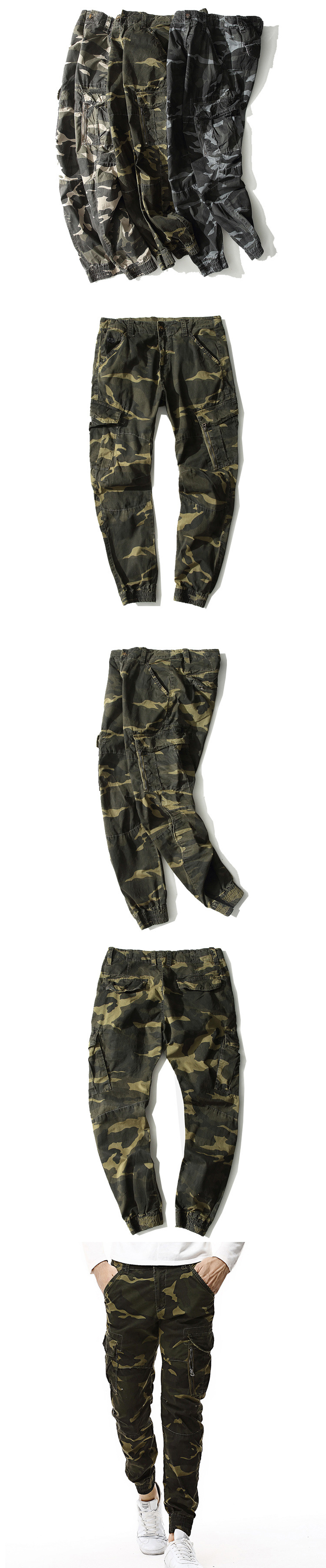 Men's Clothing 2024 Men's Outdoor Camouflage Pants Fashion Cargo Pants Multi-bag Pants_voghion.com