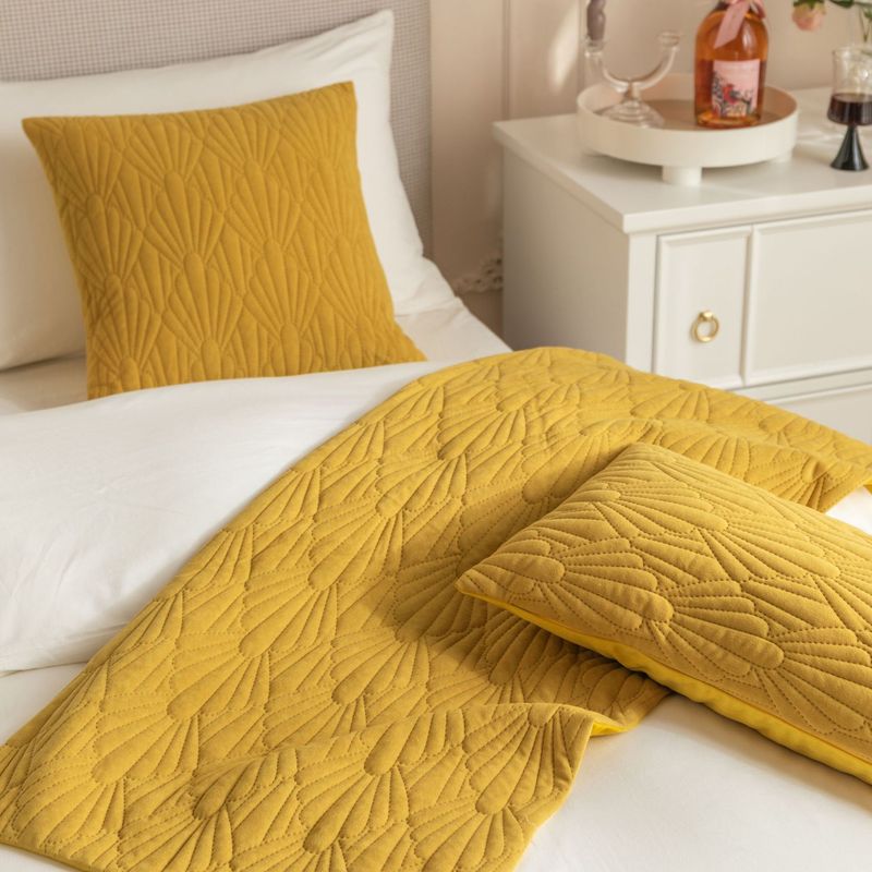 Nueva toalla de cama de terciopelo holandés con patrón de concha súper suave para hotel de alojamiento familiar_voghion.com