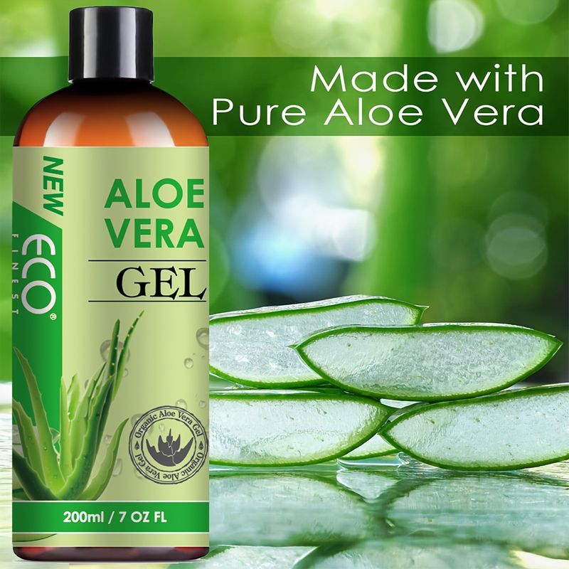 98,7 % Bio-Aloe-Gel für das Gesicht – natürliches, feuchtigkeitsspendendes, reines Aloe-Gel zur Beruhigung der Haut – feuchtigkeitsspendendes Aloe-Gel für Haut und Gesicht, 7 Unzen_voghion.com