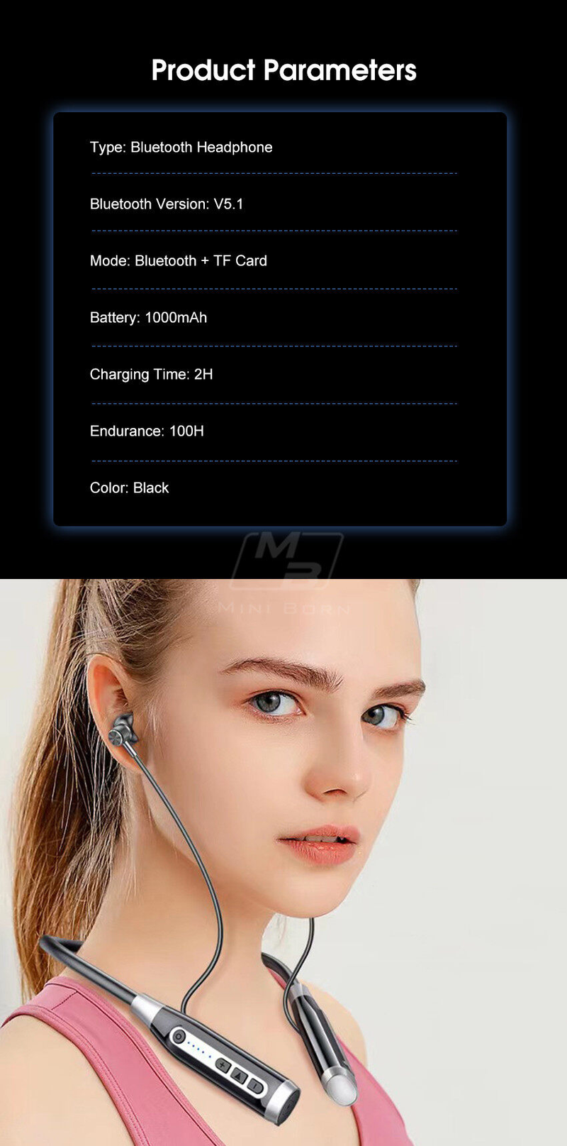 2024 Casque Bluetooth sans fil grande capacité enfichable Casque Bluetooth intra-auriculaire Casque stéréo HD Écouteurs de sport Casque stéréo antibruit avec_voghion.com