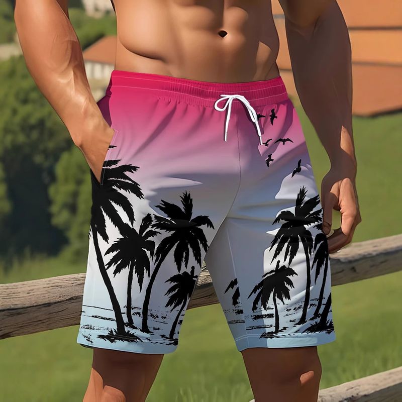 25-letnie nowe, męskie spodnie plażowe w stylu hawajskim, drukowane cyfrowo 3D_voghion.com