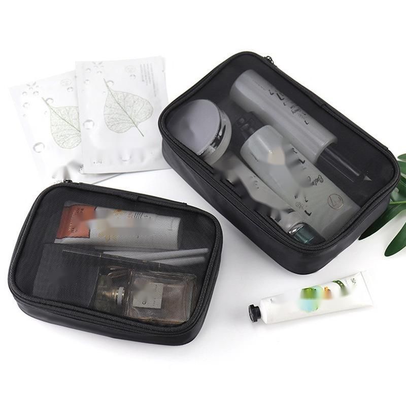 Reise-Kosmetikständer mit Reißverschluss und Pinselhalter für die Make-up-Organisation_voghion.com