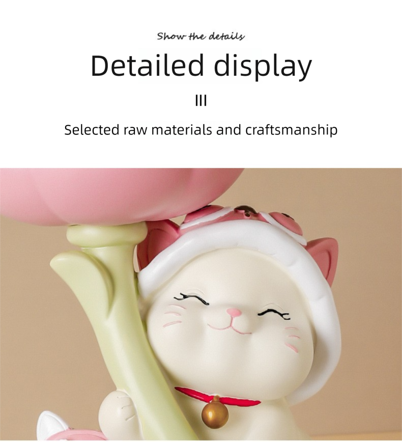 Creative Lucky Cat Tray Ornament Entryway Key Storage Display Shoe Cabinet Resin Home Decoration_voghion.com