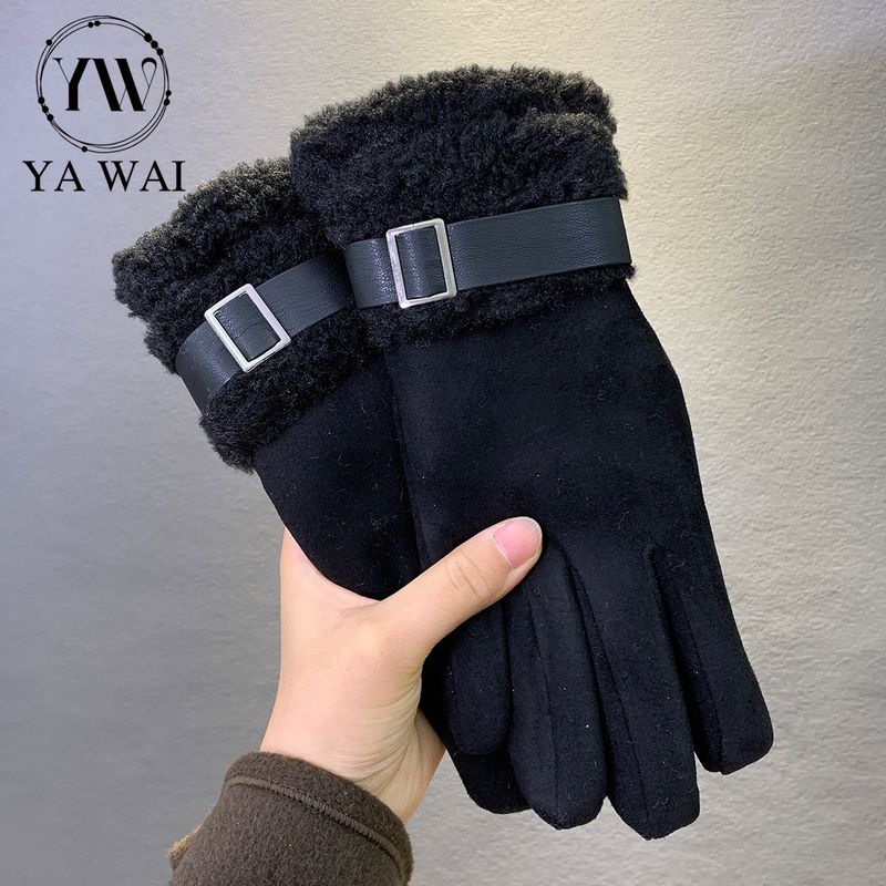 001 Invierno para mujer con forro polar, grueso y cálido, adecuado para montar a caballo, conducir, esquiar, resistente al frío._voghion.com