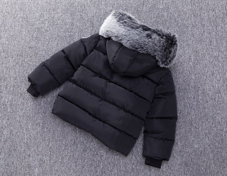 Children's Clothing Small And Medium Sized Boys And Girls Cotton Jacket Fur Collar Cotton Coat Hand Stuffed Cotton Coat_voghion.com