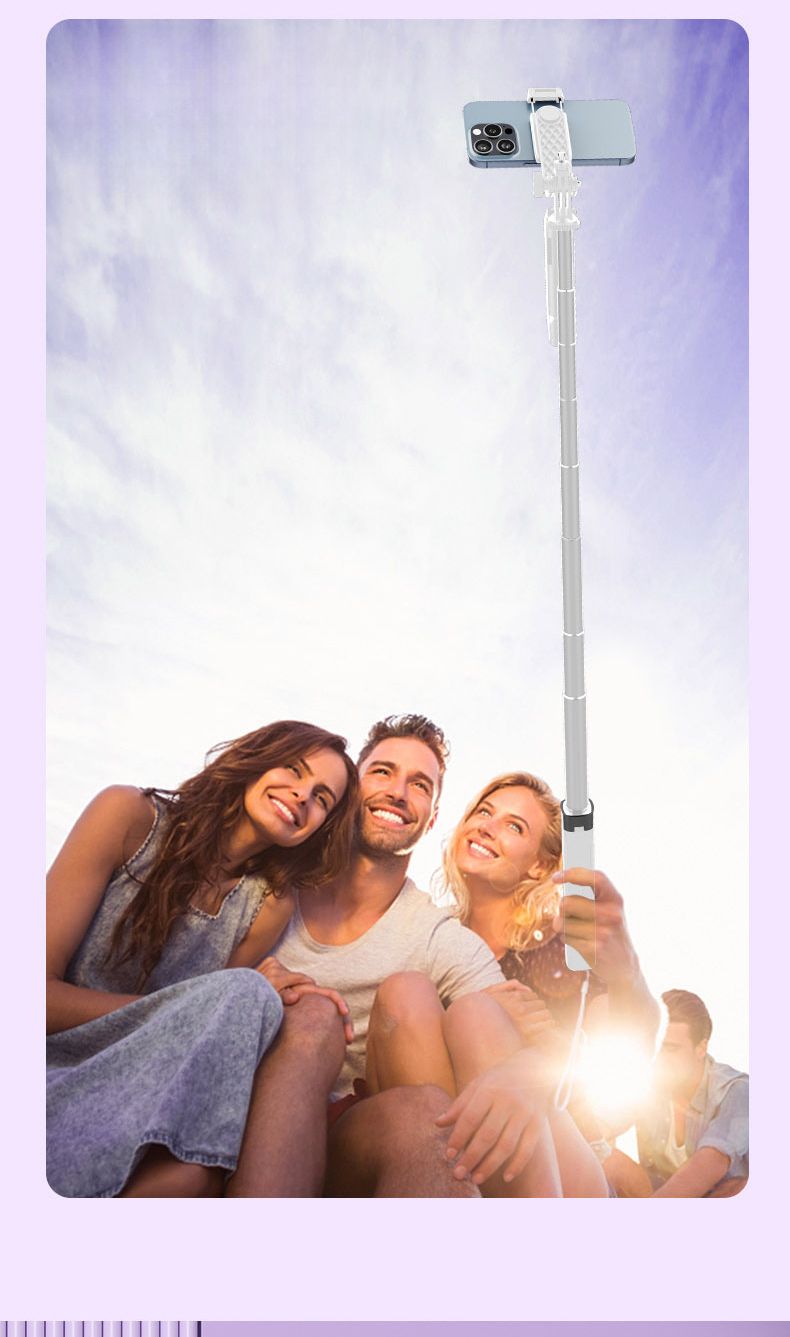 2023 New Model Phone Selfie Stick Type-C Charging Bluetooth Remote Control Stabilizer One-Click Open Four-Legged Stand_voghion.com