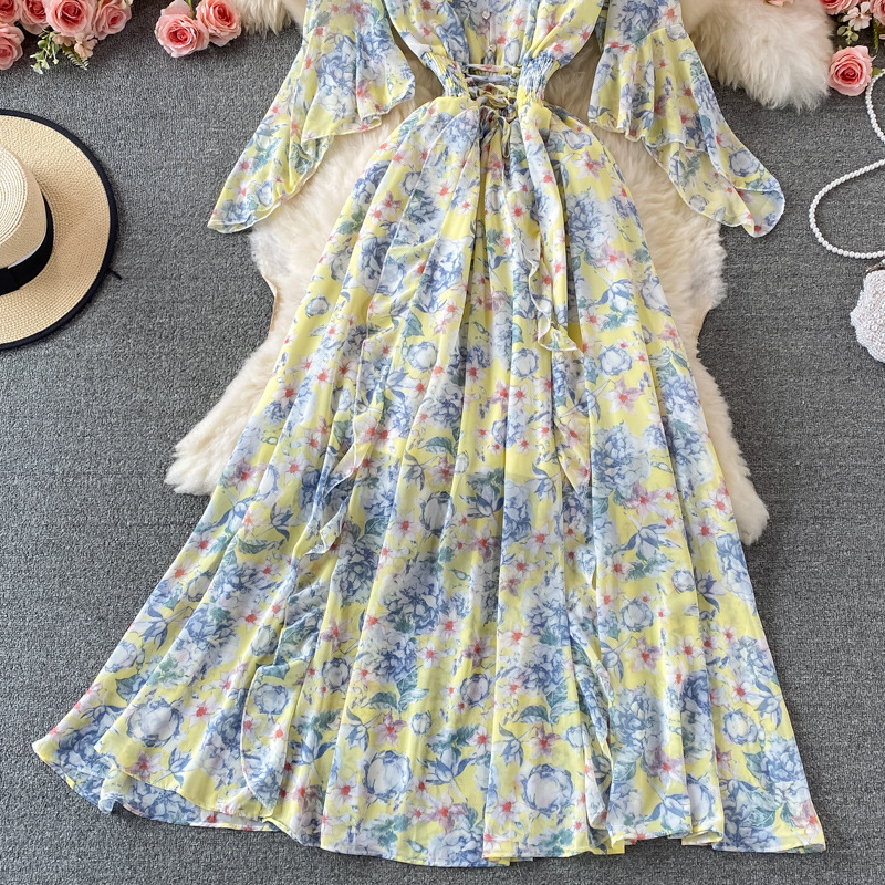 Damenmode Strandurlaub Strandrock Taille große Schaukel langer Rock_voghion.com