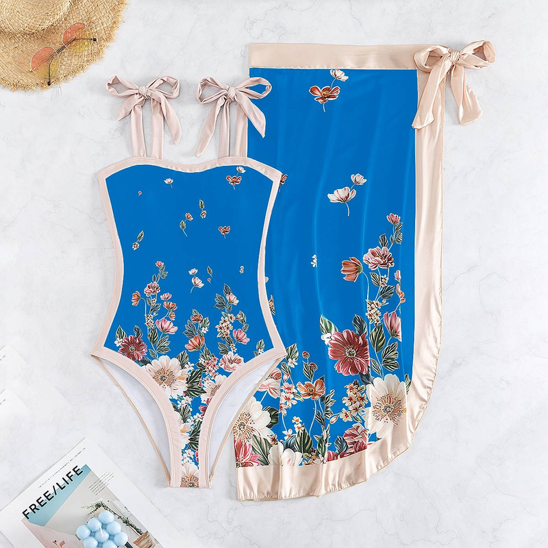 Europejski i amerykański konserwatywny strój kąpielowy jednoczęściowy, szyfonowa spódnica, dwuczęściowy swobodny brzuch zakrywający damski strój kąpielowy_voghion.com