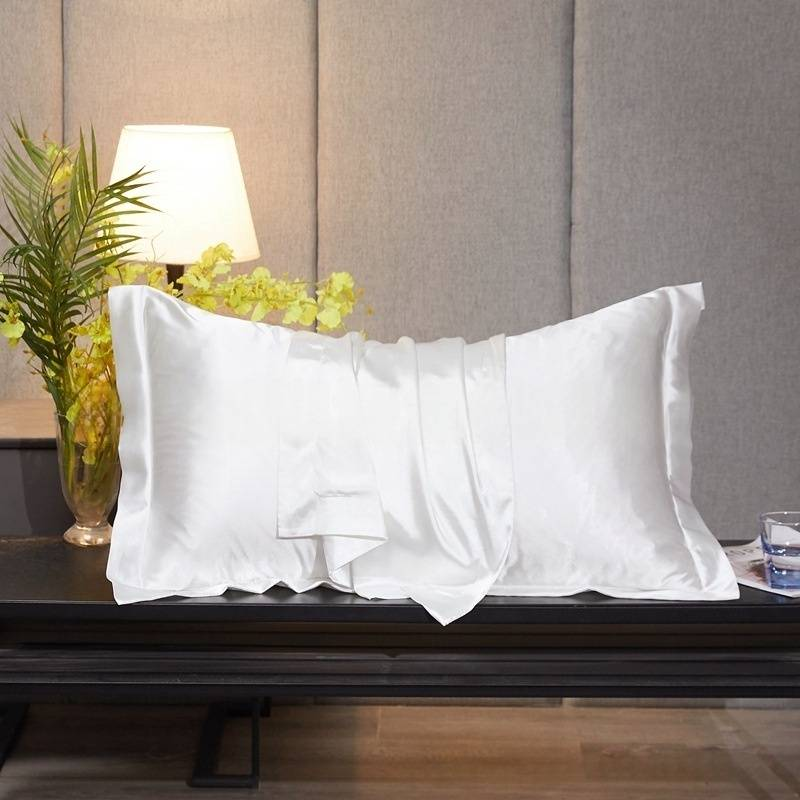 Seiden-Satin-Kissenbezug-Set (2er-Pack) – Kühlend und glatt, doppelseitig für die Haar- und Hautpflege_voghion.com