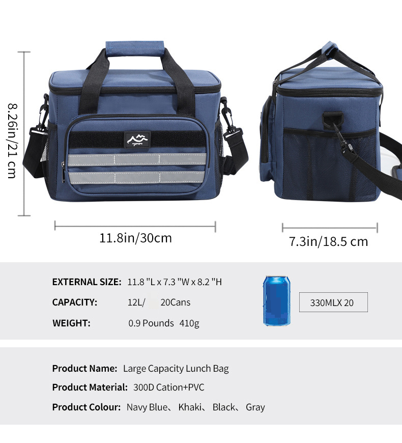 Küchenhelfer-Sets Picknicktasche kann über den Körper getragen werden, um Eisbeutel aufzubewahren Tragbare Isolierbox mit großer Kapazität im Freien_voghion.com